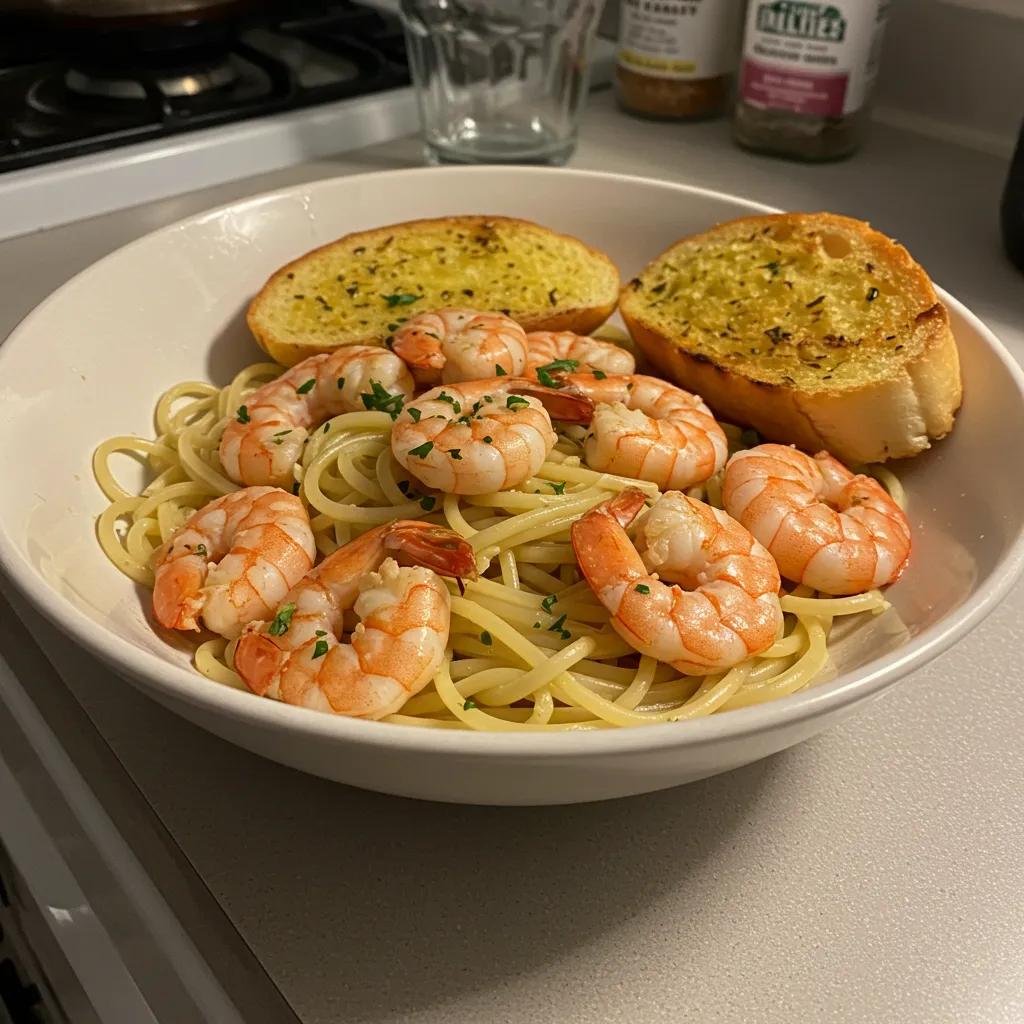 Shrimp Scampi Bowls with Garlic Bread: Ultimate Coastal Dining Perfection - tertiary view